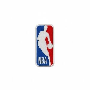 NBA Emblem Iron On Embroidered Patch - Blue, Red, and White